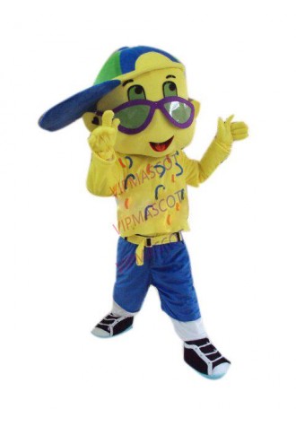Hot sale Cute Character Adult lovely glasses boy Mascot Costume fancy dress Halloween party costume