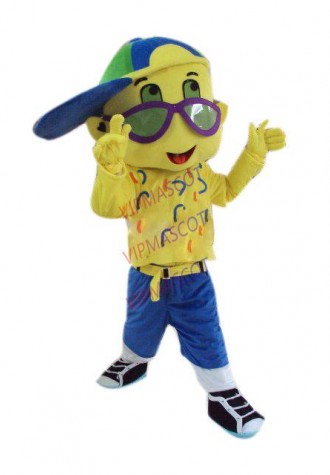 Hot sale Cute Character Adult lovely glasses boy Mascot Costume fancy dress Halloween party costume
