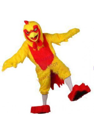 Hot sale Cute Cartoon Character Adult lovely yellow chicken Mascot Costume fancy dress Halloween party costume