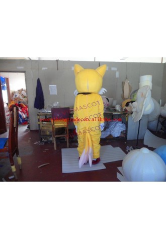 Hot sale Love Cartoon Character Adult cute yellow fox Mascot Costume fancy dress party costume