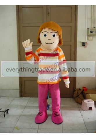 New arrival Foam Adult cute brown hair girl mascot fancy dress suit costumes cartoon party costumes adult size