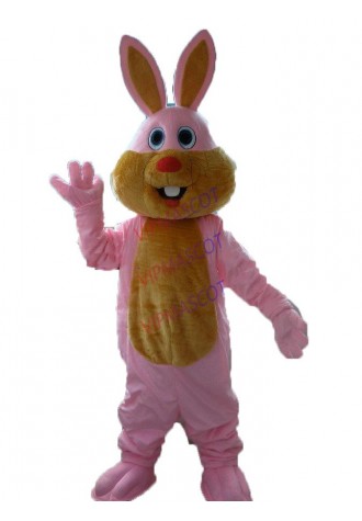 New arrival Foam Cartoon Character Professional New Style Pink Bunny Rabbit Mascot Costume Fancy Dress Adult Size