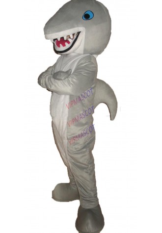 New arrival Cute Cartoon Character Professional New Style Grey Shark Fancy Dress Mascot Costume Adult Size