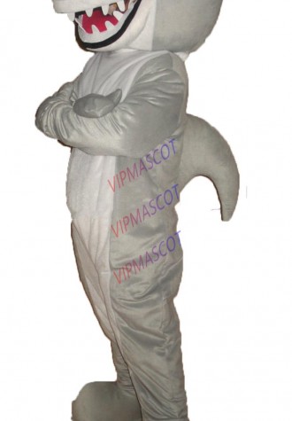 New arrival Cute Cartoon Character Professional New Style Grey Shark Fancy Dress Mascot Costume Adult Size