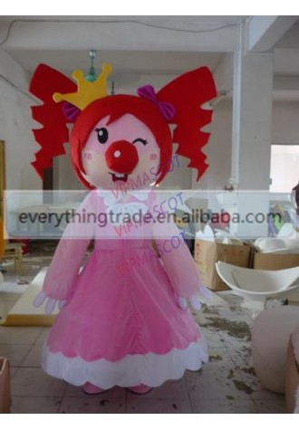 Hot sale Cute Adult cute red hair girl mascot fancy dress suit costumes cartoon party costumes adult size