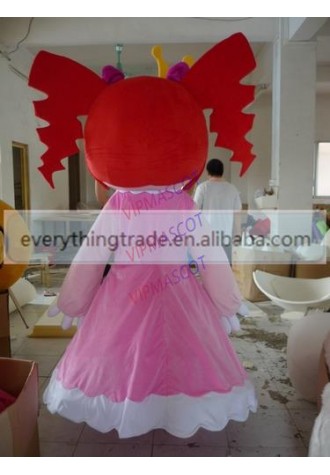 Hot sale Cute Adult cute red hair girl mascot fancy dress suit costumes cartoon party costumes adult size
