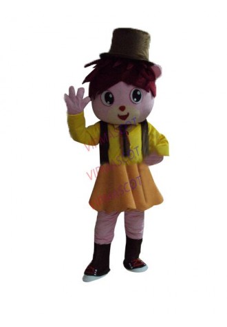 Hot sale Adult lovely red hair girl mascot fancy dress costumes Halloween cartoon party costumes