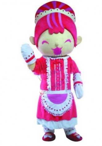 Hot sale Cute Character Adult lovely gracious red hair grandma Mascot Costume fancy dress Halloween party costume