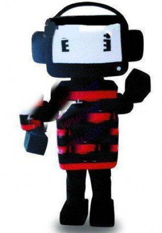 Hot sale Character Adult cute music black doll Mascot Costume fancy dress Halloween party costume