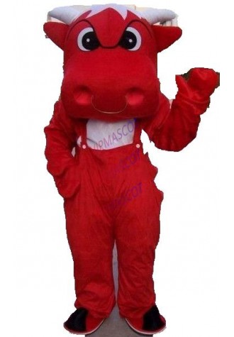 New arrival Foam Cartoon Character Adult LOVELY red bull adult mascot costume (suit for any size) New