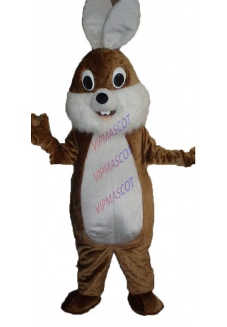 Hot sale Cute Cartoon Character Adult Professional Easter Brown Bunny Rabbit Mascot Costume Fancy Dress Adult Size