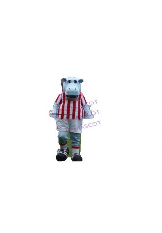 mascot  FOOT BALL SPORT BLUE HiPPO Mascot Costume adult artoon character anime cosplay carnival fancy dress kits suit