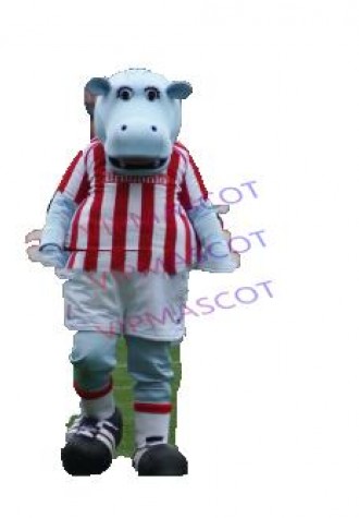 mascot  FOOT BALL SPORT BLUE HiPPO Mascot Costume adult artoon character anime cosplay carnival fancy dress kits suit