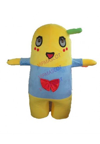 Latest high quality Funassyi Mascot Costume Yellow Pear Adult Mascot  Holiday special clothing