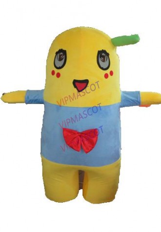 Latest high quality Funassyi Mascot Costume Yellow Pear Adult Mascot  Holiday special clothing