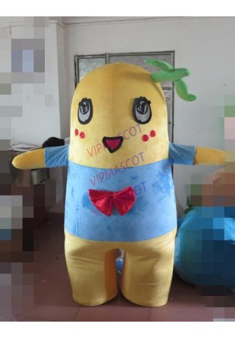 Latest high quality Funassyi Mascot Costume Yellow Pear Adult Mascot  Holiday special clothing
