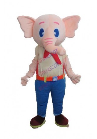 Latest high quality Real Pictures! Super High Quality Deluxe Pink Elephant Mascot Costume Halloween Holiday special clothing