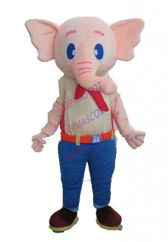Latest high quality Real Pictures! Super High Quality Deluxe Pink Elephant Mascot Costume Halloween Holiday special clothing