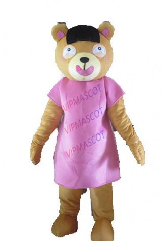 shipping Halloween Outfit Costumes suit pink bear cartoon mascot costume for adults