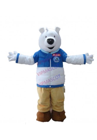 Latest high quality Adult cartoon character big white bear Mascot Costume Halloween party costumes Holiday special clothing