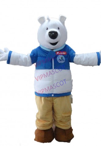 Latest high quality Adult cartoon character big white bear Mascot Costume Halloween party costumes Holiday special clothing