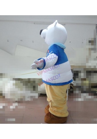 Latest high quality Adult cartoon character big white bear Mascot Costume Halloween party costumes Holiday special clothing