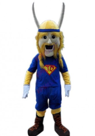 mascot blue Viking man mascot costume custom fancy costume anime cosplay kits mascotte cartoon theme fancy dress
