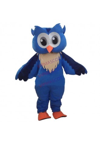 Good Quality Big Blue Owl Mascot Costume Outfit Fancy Dress Free Shipping Adult