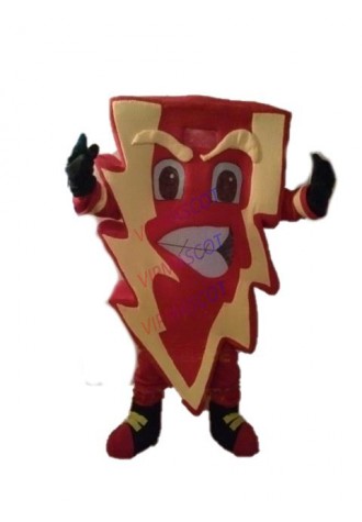 New Red Lightning Bolt Mascot Costume Adult Size Cartoon Character Lightning Theme Anime Cosply Mascotte Fancy Dress Kits 1797