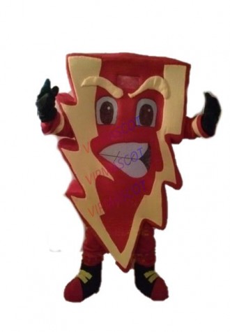 New Red Lightning Bolt Mascot Costume Adult Size Cartoon Character Lightning Theme Anime Cosply Mascotte Fancy Dress Kits 1797