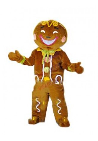 New Arrival High Quality GINGER BREAD MAN MASCOT Christmas Costumes carnival Fancy Dress Kits suit SW2484