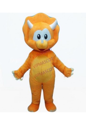 little dino dragon mascot costume factory wholesale new custom cartoon orange dinosaur theme anime cosplay costumes 2865