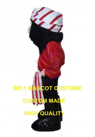 red pirate mascot costume custom cartoon character cosplay adult size carnival costume 3114