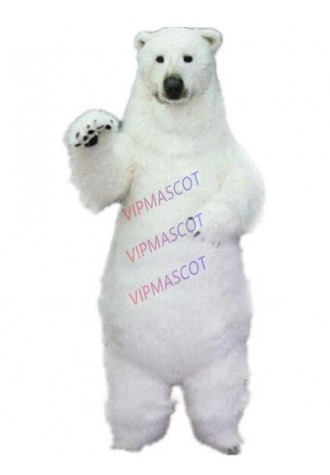 realistic polar bear mascot costume adult size high quality fur white polar bear theme anime cosplay costumes carnival 2969
