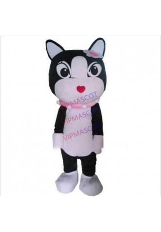 cute cat mascot costume black white cat custom adult size cartoon character cosplay carnival costume 3394