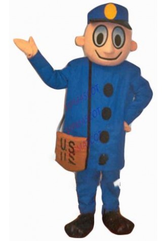mr zip postman mascot costume adult size factory newly custom free ship Courier Expressman theme carnival fancy dress 2893