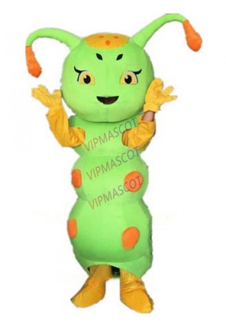 green Caterpillar mascot costume insect custom adult size cartoon character cosplay carnival costume 3227