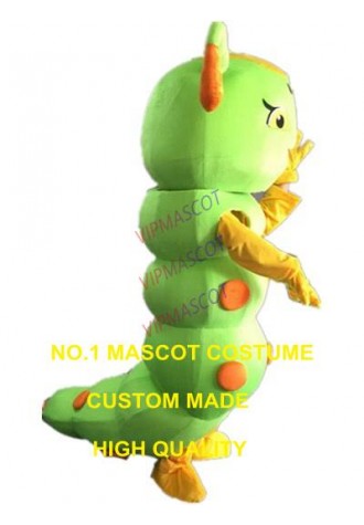 green Caterpillar mascot costume insect custom adult size cartoon character cosplay carnival costume 3227