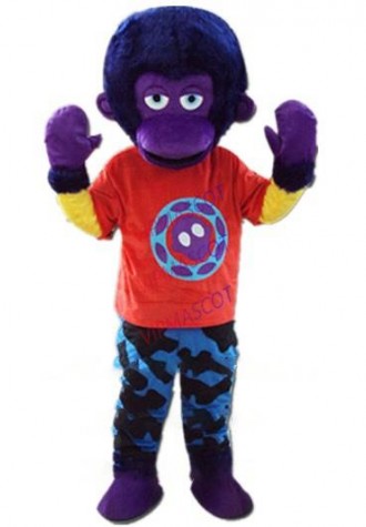 purple orangutan mascot costume ape adult size custom cartoon character cosplay carnival costume 3278