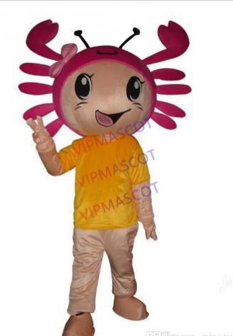 New Style Pink Crab Mascot Costume Cartoon Fancy Dress Adult Size Cartoon Clothing Crab Mascot Costume
