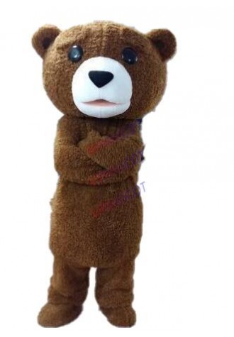 hot sale tedy Bear Mascot costume adult fur teddy bear Party mascot costume free shipping