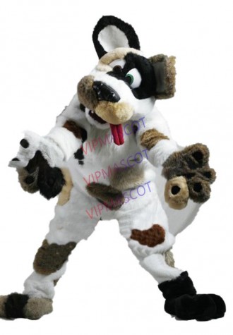 Luxury Plush Simulation fur Spotted dog Mascot Costumes walking cartoon Apparel Birthday party 098