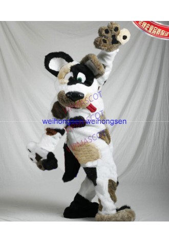 Luxury Plush Simulation fur Spotted dog Mascot Costumes walking cartoon Apparel Birthday party 098