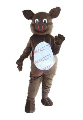 Make EVA Material Helmet Dark brown pig Mascot Costumes Cartoon Apparel Masquerade Birthday party cosplay 855