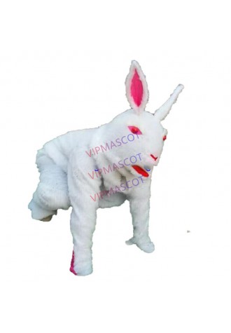 Make EVA Material Helmet Simulation of white rabbits Mascot Costumes Cartoon Apparel Birthday party Masquerade 879