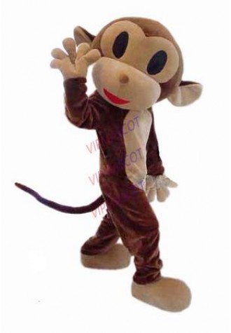 Naughty Monkey Mascot Costume Rhesus Monkey Mascot Costume Cartoon Apparel  Halloween Party Costume Adult Size Free Shipping
