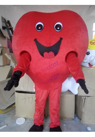 Red Heart of Adult Mascot Costume  Material RED HEART Mascot Costume  Fancy Dress Party   Festival Mascot Free Shipping