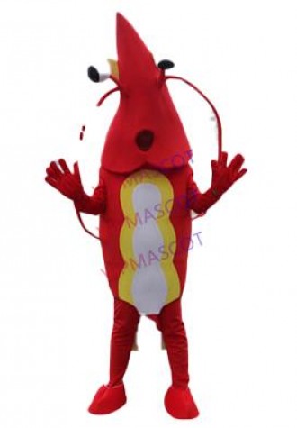 Shrimp Mascot Costume Lobster Langouste Crawfish Cartoon Cosplay Character Suit mascot cartoon character costume Outfit Carnival