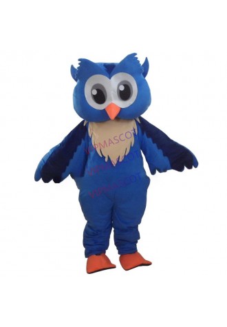 Professinal New Big Blue Owl Mascot Costume Fancy Dress Cartoon Suit Adult Size