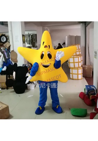 Star Cartoon Mascot Costume For Adults Christmas Halloween Outfit Fancy Dress Suit